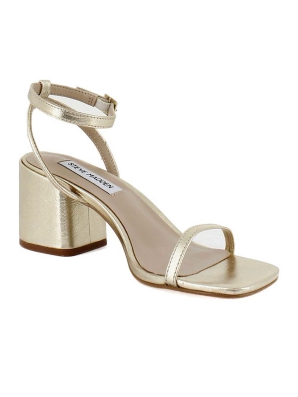Steve Madden Audrina Sandal Women’s Size 7 Wide Gold Leather NEW No Box